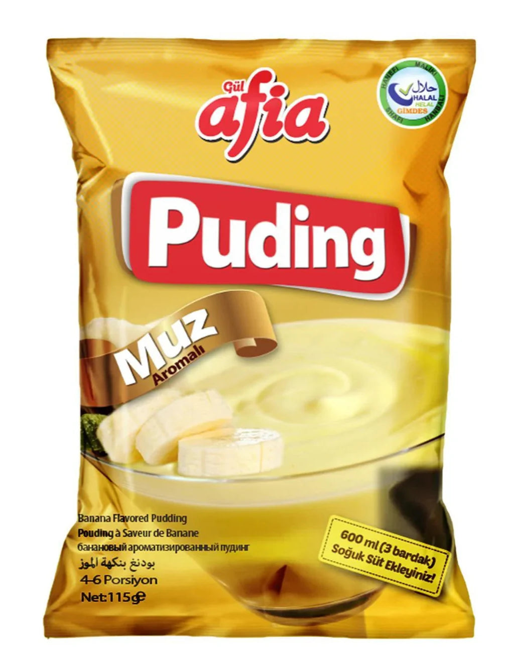 Banana Pudding 115 Gr - Premium  from Afia - Just €0.67! Shop now at Islamic Wholesale