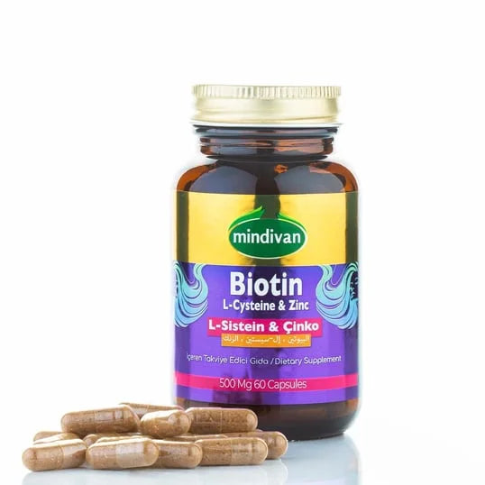 Biotin & L-Cysteine & Zinc Capsules - Premium  from Mindivan - Just €9.81! Shop now at Islamic Wholesale