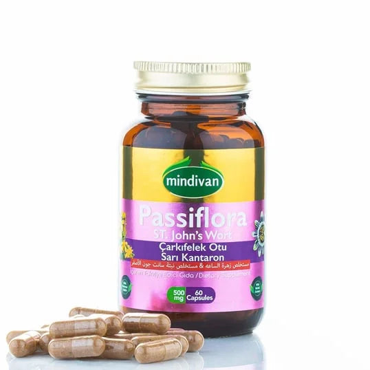 Passiflora & St.John's Wort Capsules - Premium  from Mindivan - Just €9.81! Shop now at Islamic Wholesale