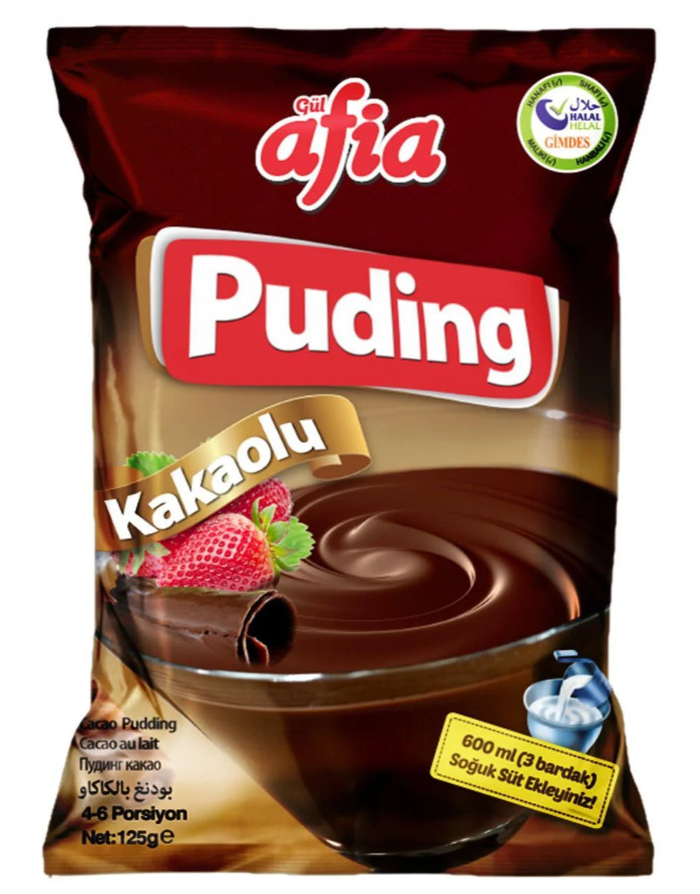 Cocoa Pudding 12x125 Gr - Premium  from Afia - Just €0.67! Shop now at Islamic Wholesale