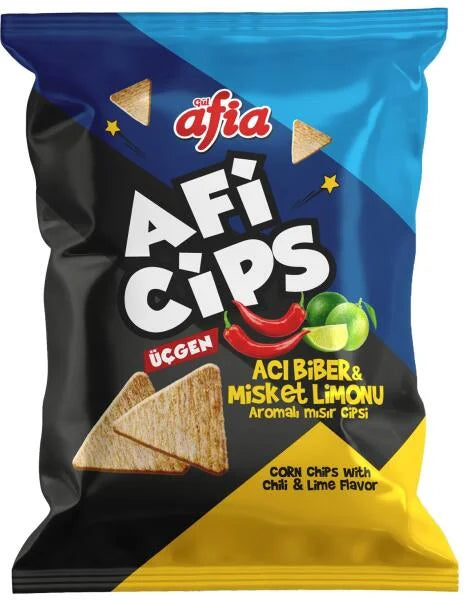Hot Pepper Lime Corn Chips - Premium  from Afia - Just €0.69! Shop now at Islamic Wholesale