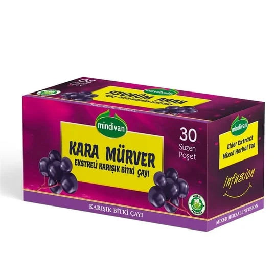 Mixed Herbal Tea With Black Elderberry Extract - Premium  from Mindivan - Just €2.38! Shop now at Islamic Wholesale