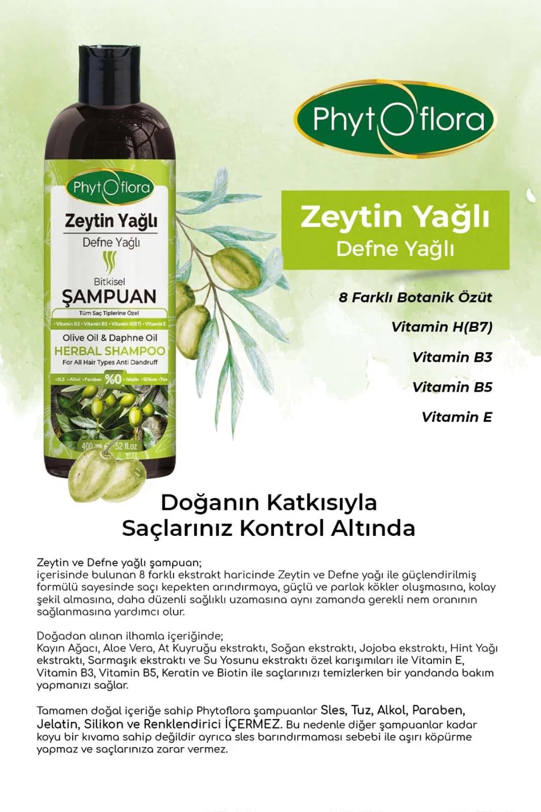 Olive Oil & Daphne Oil Shampoo - Premium  from Phytoflora - Just €3.95! Shop now at Islamic Wholesale